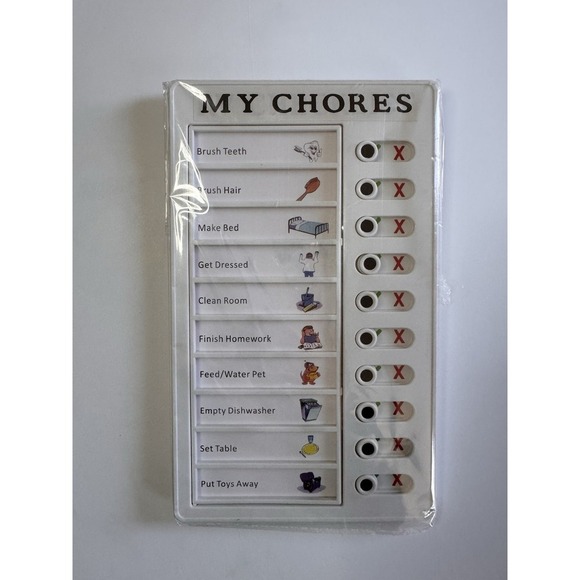 The Unbranded Brand Other - Chore Chart List Board Slide Button "My Chores" New Homeschool Teacher Learn